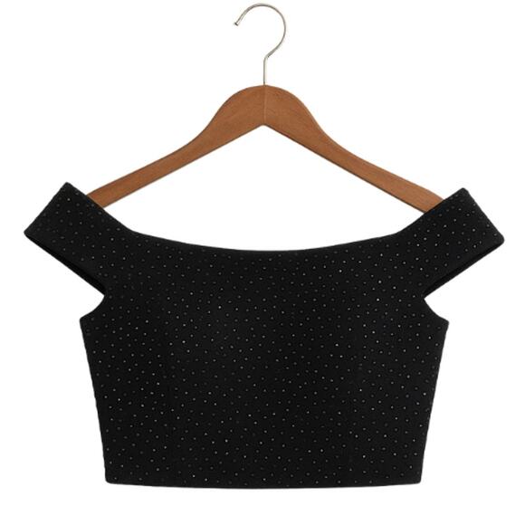 Sherri Hill 50701 Two-Piece Beaded Mini Skirt Set – Black – Size 0 - Picture 3 of 7